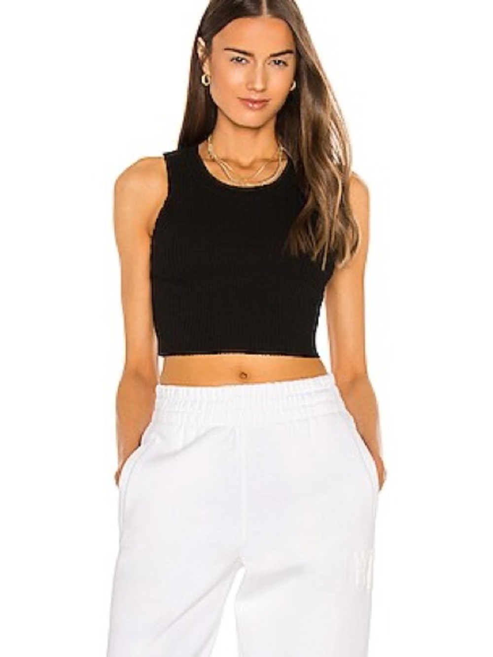 Cotton Citizen Ibiza Crop Tank in Black